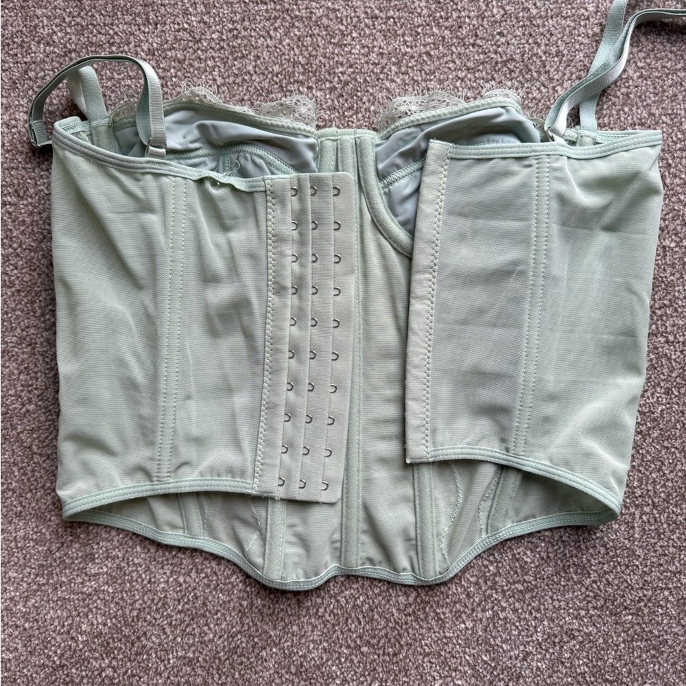SHEIN Light Green Corset Top